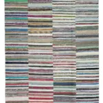 Chaput Patchwork Multi Renk Pamuk Üzerine Yün El Dokuma Kilim-262x370