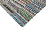 Chaput Patchwork Multi Renk Pamuk Üzerine Yün El Dokuma Kilim-262x370 - Görsel 4
