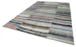 Chaput Patchwork Multi Renk Pamuk Üzerine Yün El Dokuma Kilim-277x398 - Görsel 3
