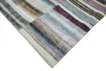 Chaput Patchwork Multi Renk Pamuk Üzerine Yün El Dokuma Kilim-277x398 - Görsel 4