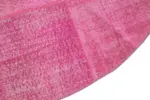 Patchwork Pembe Pamuk Üzerine Yün El Dokuma Kilim-205x205 - Görsel 3