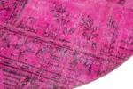 Patchwork Pembe Pamuk Üzerine Yün El Dokuma Kilim-200x200 - Görsel 3