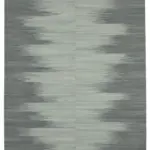 Gümgüm Modern Gri Pamuk Üstü Yün El Dokuma Kilim-300x387