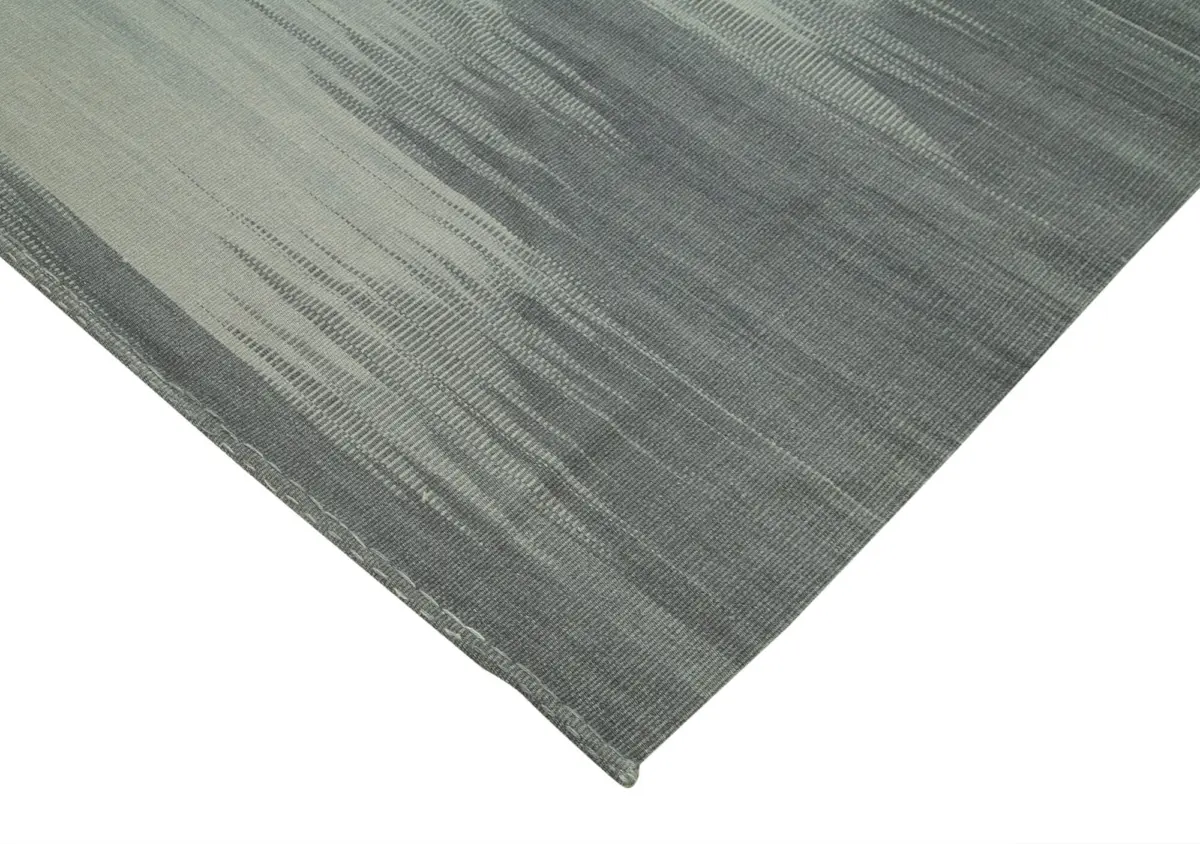 Gümgüm Modern Gri Pamuk Üstü Yün El Dokuma Kilim-300x387 - Görsel 4