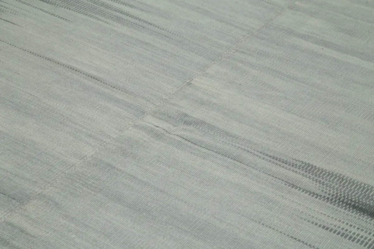 Gümgüm Modern Gri Pamuk Üstü Yün El Dokuma Kilim-300x387 - Görsel 5