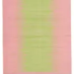 Gümgüm Modern Pembe Pamuk Üstü Yün El Dokuma Kilim-179x285