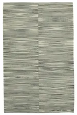 Gümgüm Modern Bej Pamuk Üstü Yün El Dokuma Kilim-203x317