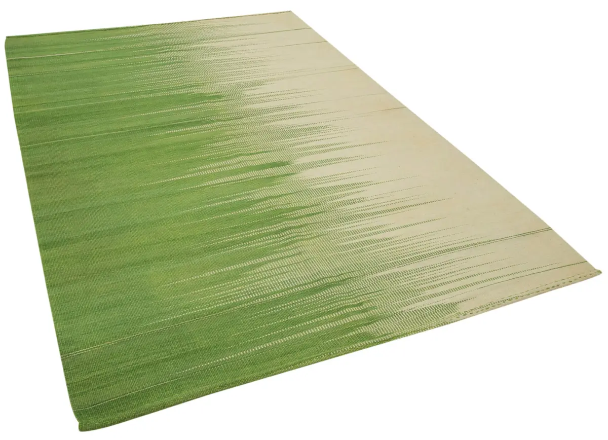 Gümgüm Modern Bej Pamuk Üstü Yün El Dokuma Kilim-174x257 - Görsel 2