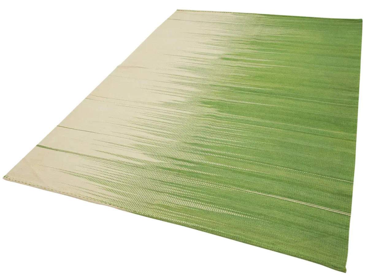 Gümgüm Modern Bej Pamuk Üstü Yün El Dokuma Kilim-174x257 - Görsel 3