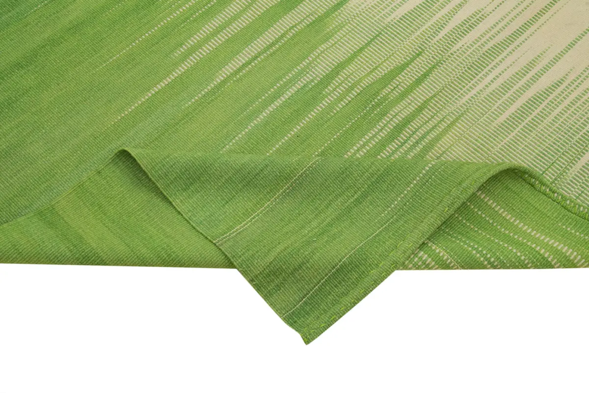 Gümgüm Modern Bej Pamuk Üstü Yün El Dokuma Kilim-174x257 - Görsel 6