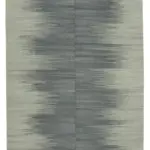 Gümgüm Modern Gri Pamuk Üstü Yün El Dokuma Kilim-206x243