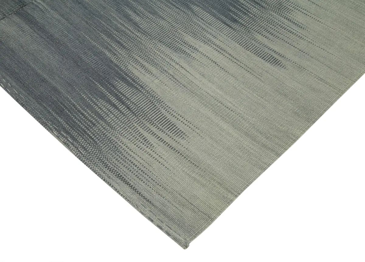 Gümgüm Modern Gri Pamuk Üstü Yün El Dokuma Kilim-206x243 - Görsel 4