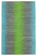 Gümgüm Modern Multi Pamuk Üstü Yün El Dokuma Kilim-198x300