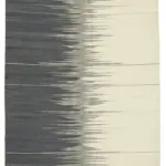 Gümgüm Modern Bej Pamuk Üstü Yün El Dokuma Kilim-176x245