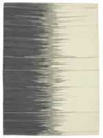 Gümgüm Modern Bej Pamuk Üstü Yün El Dokuma Kilim-176x245