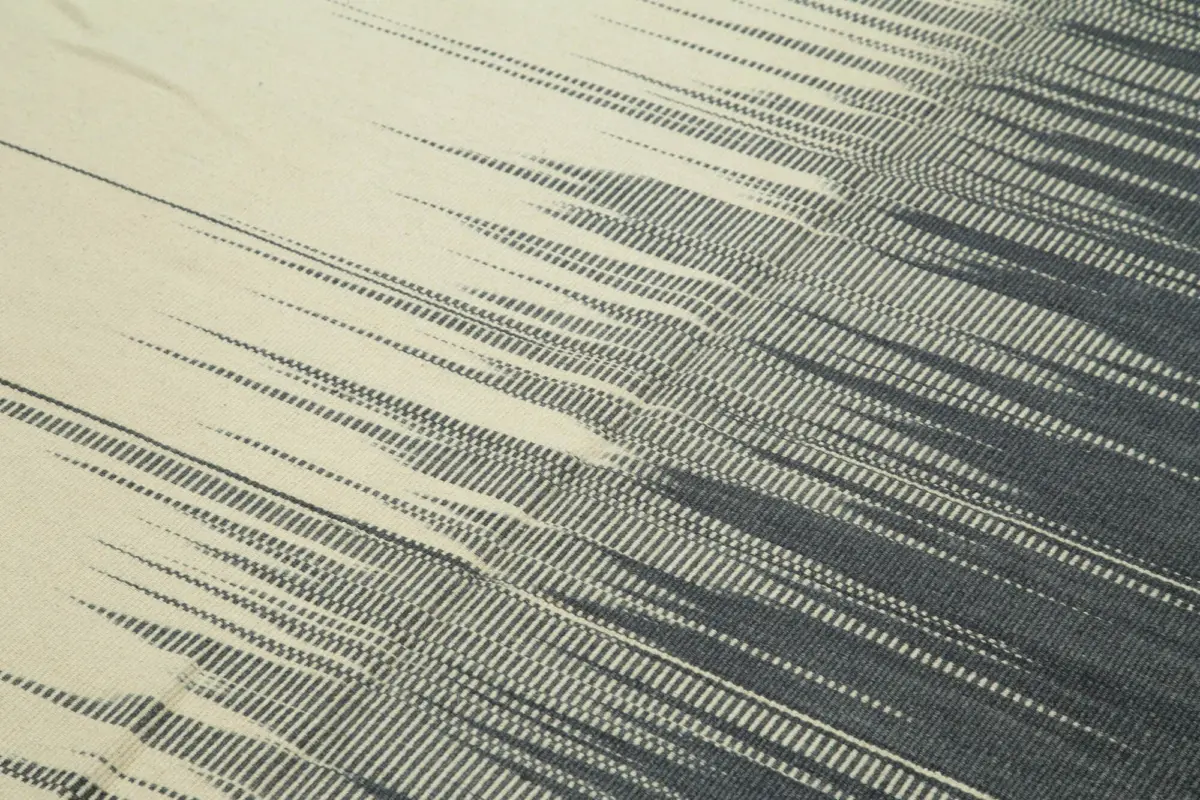 Gümgüm Modern Bej Pamuk Üstü Yün El Dokuma Kilim-176x245 - Görsel 5