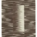 Gümgüm Modern Kahverengi Pamuk Üstü Yün El Dokuma Kilim-204x338