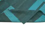 Gümgüm Modern Turkuaz Pamuk Üstü Yün El Dokuma Kilim-273x414 - Görsel 6