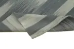 Gümgüm Modern Gri Pamuk Üstü Yün El Dokuma Kilim-101x300 - Görsel 6