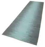 Gümgüm Modern Çizgili Gri Pamuk Üstü Yün El Dokuma Kilim-104x411 - Görsel 3