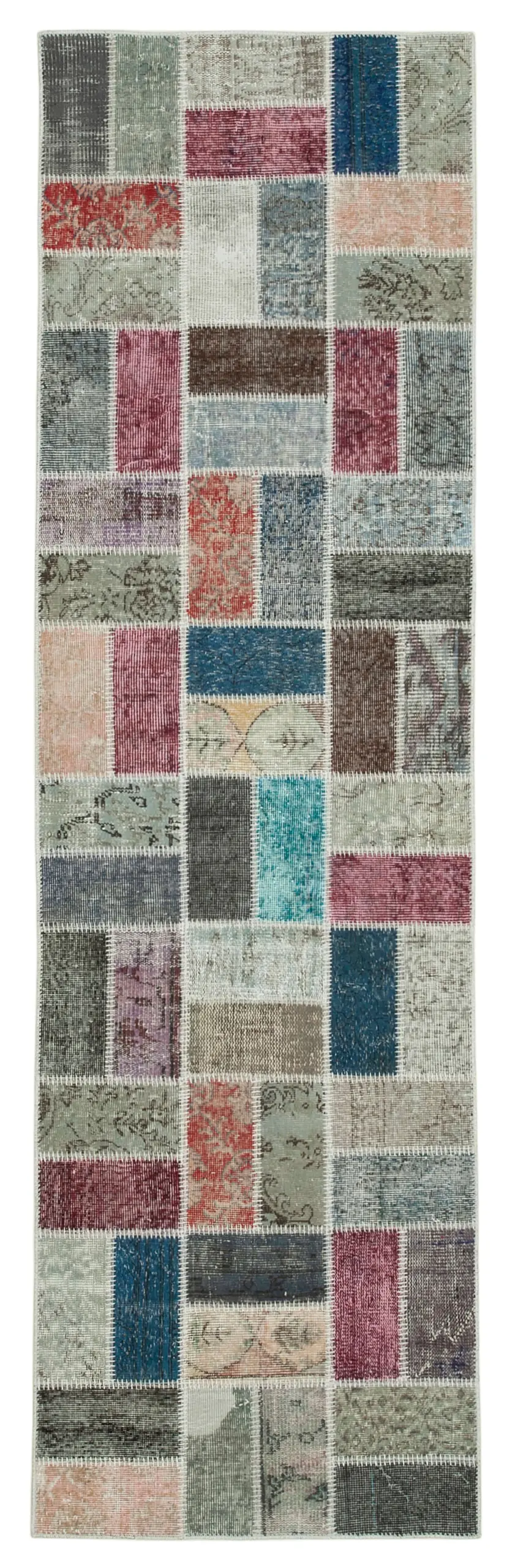 Rc_37718_0_Multicolor_Runner_Patchwork_Rugs Patchwork Multi Pamuk Üzerine Yün El Dokuma Kilim-088x298 - Görsel 1
