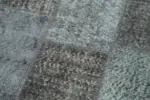 Patchwork Gri Pamuk Üzerine Yün El Dokuma Kilim-085x307 - Görsel 5