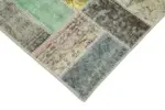 Patchwork Multi Pamuk Üzerine Yün El Dokuma Kilim-087x293 - Görsel 4