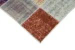 Patchwork Multi Pamuk Üzerine Yün El Dokuma Kilim-083x297 - Görsel 4