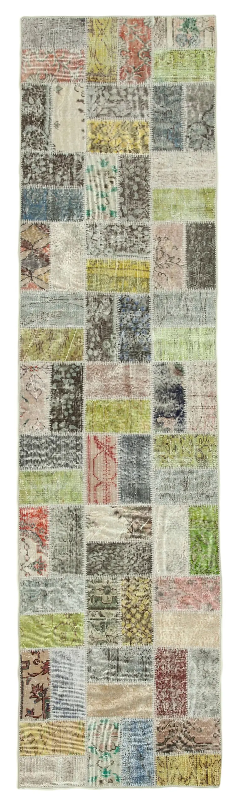 Rc_37768_0_Multicolor_Runner_Patchwork_Rugs Patchwork Multi Pamuk Üzerine Yün El Dokuma Kilim-086x325 - Görsel 1