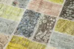 Patchwork Multi Pamuk Üzerine Yün El Dokuma Kilim-086x325 - Görsel 5