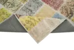 Patchwork Multi Pamuk Üzerine Yün El Dokuma Kilim-086x325 - Görsel 6