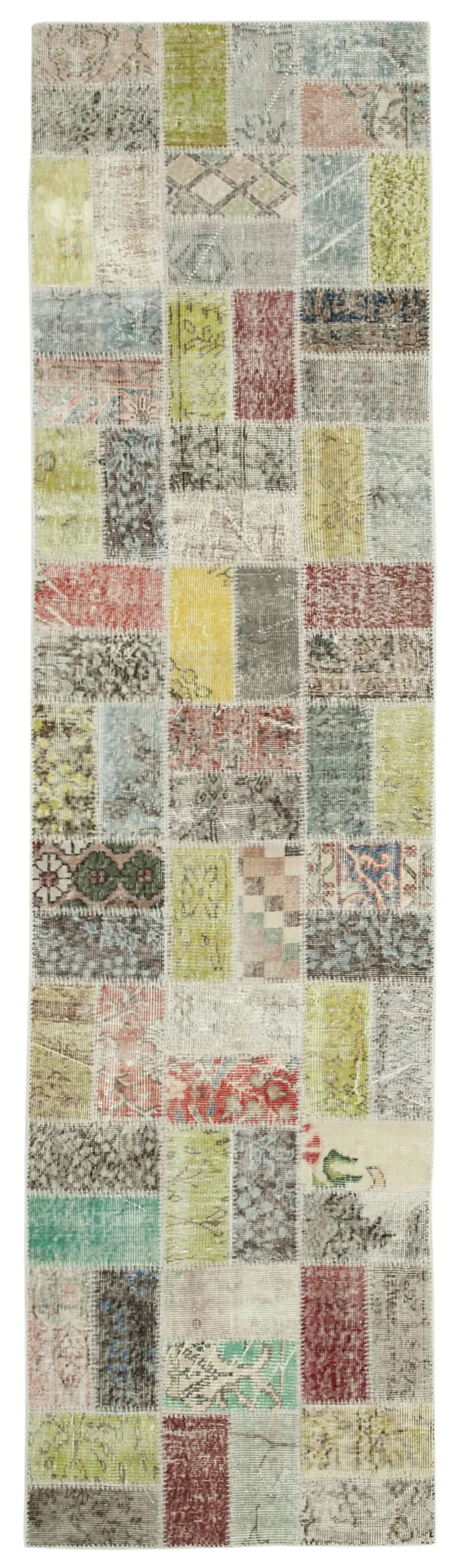 Rc_37769_0_Multicolor_Runner_Patchwork_Rugs Patchwork Multi Pamuk Üzerine Yün El Dokuma Kilim-085x320 - Görsel 1