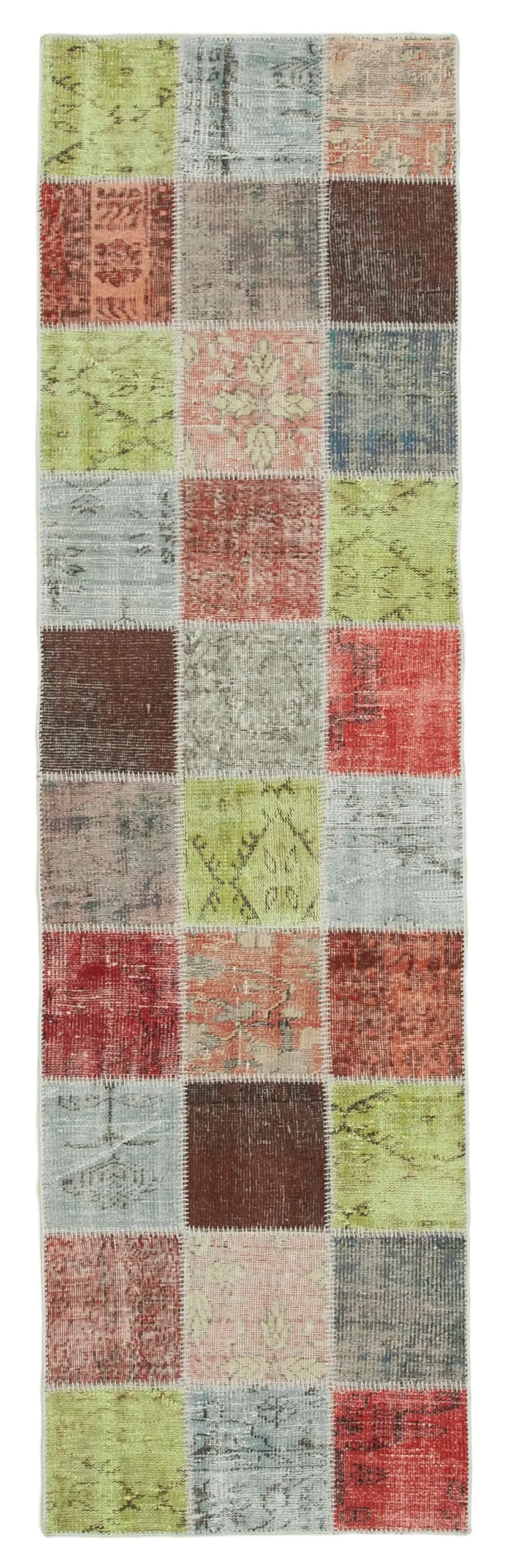 Rc_37779_0_Multicolor_Runner_Patchwork_Rugs Patchwork Multi Pamuk Üzerine Yün El Dokuma Kilim-084x297 - Görsel 1