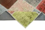Patchwork Multi Pamuk Üzerine Yün El Dokuma Kilim-084x297 - Görsel 6