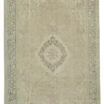 Kayseri Eskitme Bej Pamuk Üzerine Yün El Dokuma Halı-200x307