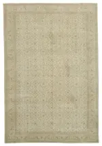 Kayseri Eskitme Bej Pamuk Üzerine Yün El Dokuma Halı-194x285