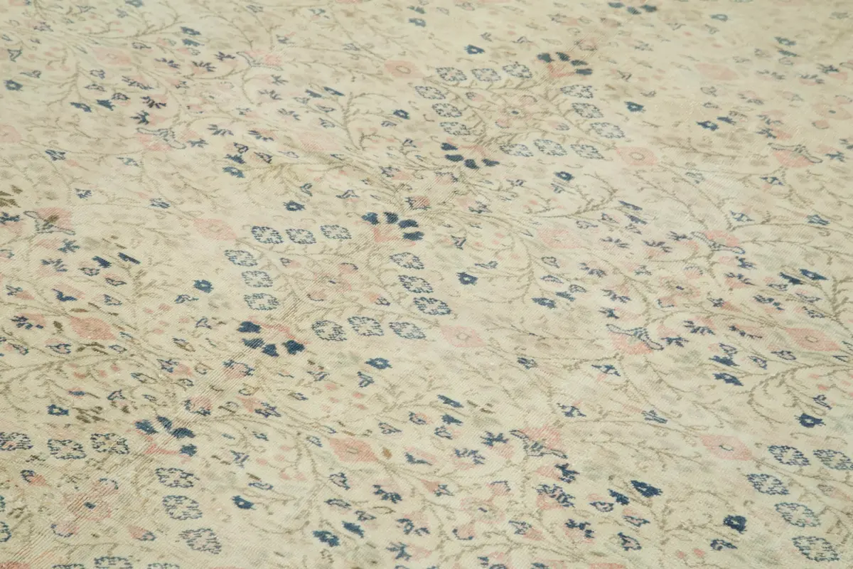 Kayseri Eskitme Bej Pamuk Üzerine Yün El Dokuma Halı-200x291 - Görsel 5