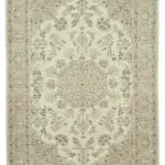 Kayseri Eskitme Bej Pamuk Üzerine Yün El Dokuma Halı-216x304