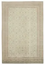 Kayseri Eskitme Bej Pamuk Üzerine Yün El Dokuma Halı-200x292