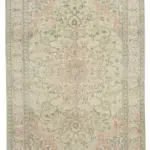 Kayseri Eskitme Bej Pamuk Üzerine Yün El Dokuma Halı-193x290