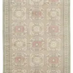 Kayseri Eskitme Bej Pamuk Üzerine Yün El Dokuma Halı-198x303