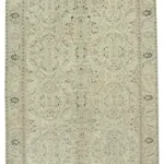 Kayseri Eskitme Bej Pamuk Üzerine Yün El Dokuma Halı-191x283