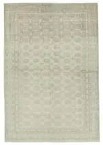 Kayseri Eskitme Bej Pamuk Üzerine Yün El Dokuma Halı-195x289