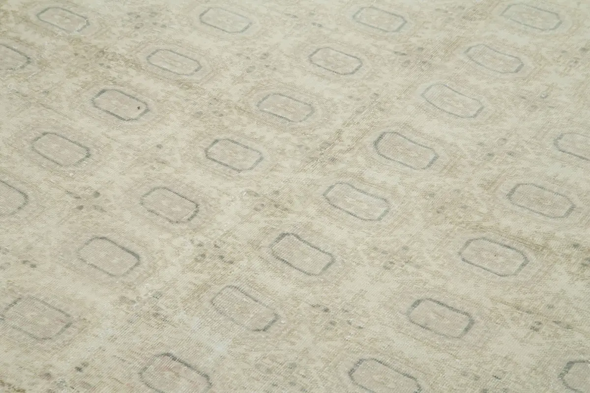 Kayseri Eskitme Bej Pamuk Üzerine Yün El Dokuma Halı-195x289 - Görsel 5