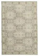 Kayseri Eskitme Bej Pamuk Üzerine Yün El Dokuma Halı-196x292