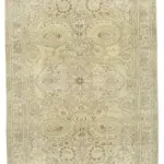 Kayseri Eskitme Bej Pamuk Üzerine Yün El Dokuma Halı-195x292