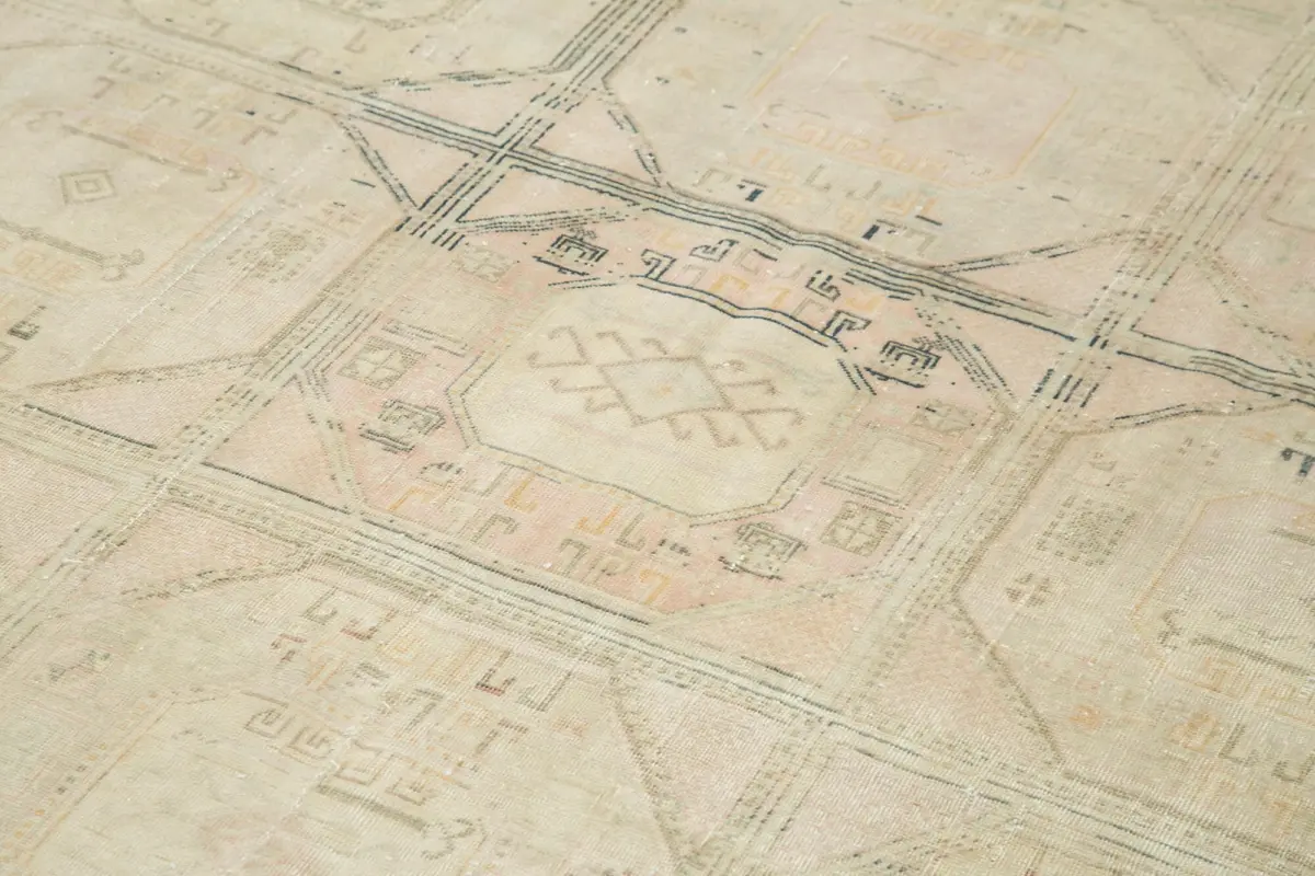 Kayseri Eskitme Bej Pamuk Üzerine Yün El Dokuma Halı-195x295 - Görsel 5