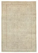 Kayseri Eskitme Bej Pamuk Üzerine Yün El Dokuma Halı-200x296