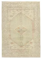 Kayseri Eskitme Bej Pamuk Üzerine Yün El Dokuma Halı-201x288