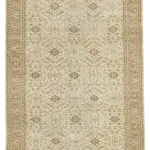 Kayseri Eskitme Bej Pamuk Üzerine Yün El Dokuma Halı-200x293